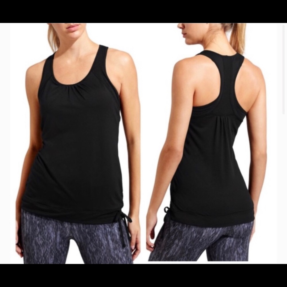 Athleta Tinker Tank 2 Black Small Drawstring